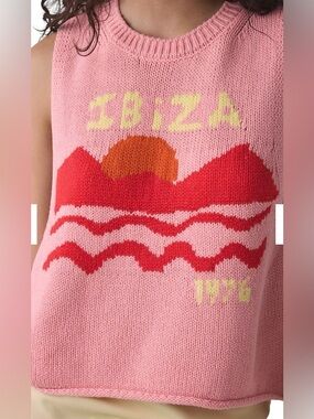 BDG Ibiza Pink Knit Sweater Tank